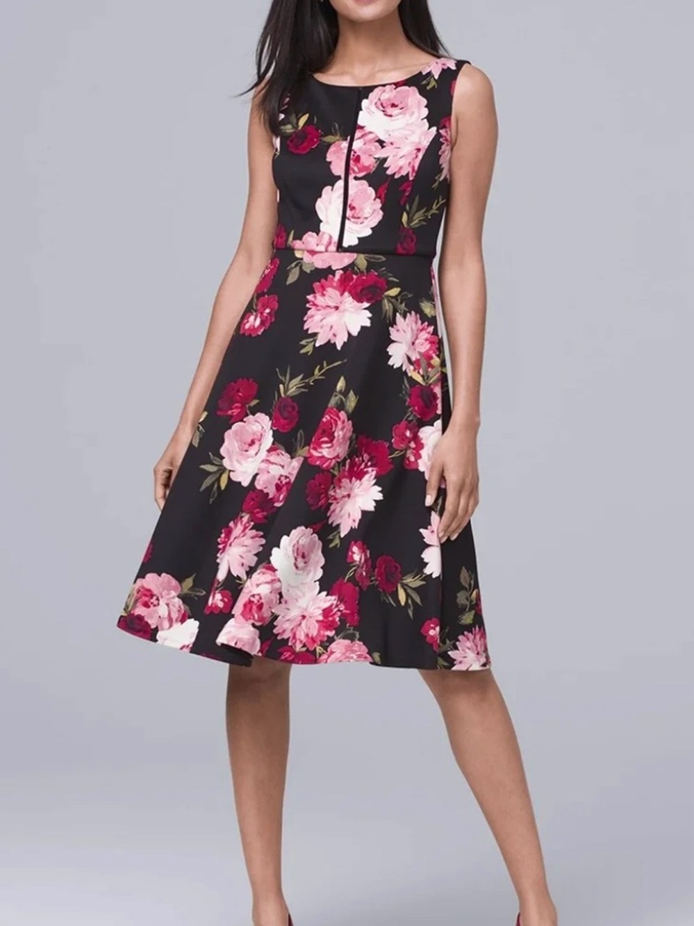 $190 White House Black Market Blossoming Colorful Flower Garden Dress 4 Feminine
